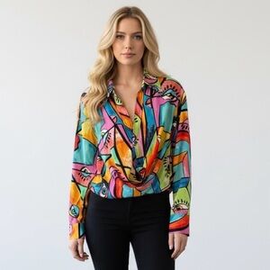 Live 4 Truth Colorful Abstract Blouse